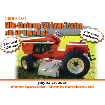 1/16 Allis Chalmers 720 Garden Tractor with mower deck '25 Orange Spectacular Show