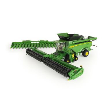 1/32 John Deere Combine X9 1000 on Track with 2 heads Prestige