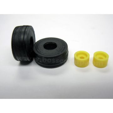 1/64 Tire & rim 14L-16  pair